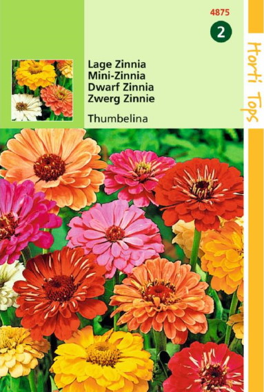 Zinnia elegans Thumbelina Mix - 150 seeds HT